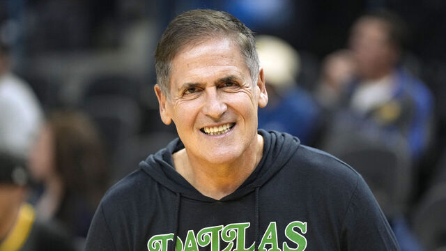 SAN FRANCISCO, CALIFORNIA - FEBRUARY 27: Dallas Mavericks owner Mark Cuban is seen on the court smiling prior to the start of an NBA basketball game against the Golden State Warriors at Chase Center on February 27, 2022 in San Francisco, California.