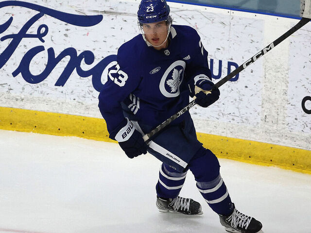 TORONTO, ON - JULY 17 - Matthew Knies as the Toronto Maple Leafs host 44 prospects at their rookie development camp at Ford Performance Centre in Toronto. July 17, 2022. (Steve Russell/Toronto Star via Getty Images)