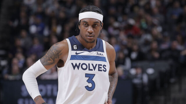 SACRAMENTO, CA - MARCH 4: Jaden McDaniels #3 of the Minnesota Timberwolves looks on during the game against the Sacramento Kings on March 4, 2023 at Golden 1 Center in Sacramento, California. NOTE TO USER: User expressly acknowledges and agrees that, by downloading and or using this photograph, User is consenting to the terms and conditions of the Getty Images Agreement. Mandatory Copyright Notice: Copyright 2023 NBAE