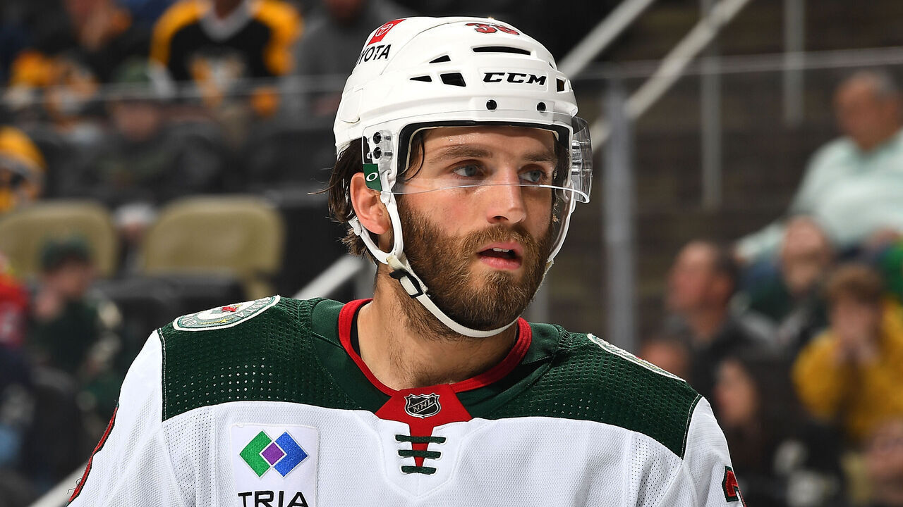 PITTSBURGH, PA - APRIL 06: Ryan Hartman #38 of the Minnesota Wild skates against the Pittsburgh Penguins at PPG PAINTS Arena on April 6, 2023 in Pittsburgh, Pennsylvania.