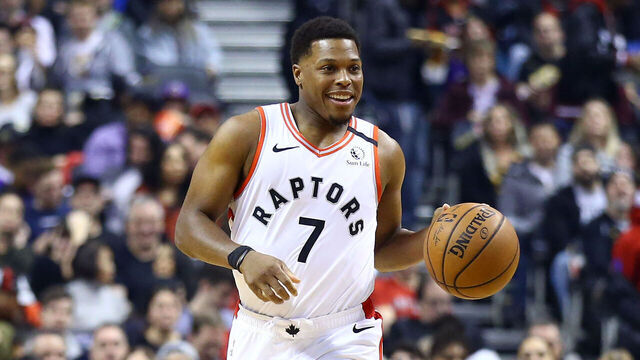 TORONTO, ON - JANUARY 12: Kyle Lowry #7 of the Toronto Raptors dribbles the ball during the first half of an NBA game against the San Antonio Spurs at Scotiabank Arena on January 12, 2020 in Toronto, Canada.