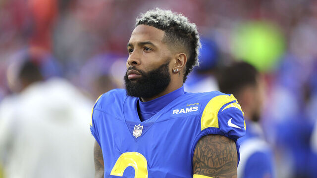 Football: NFL Playoffs: Los Angeles Rams Odell Beckham Jr. (3) during game vs Tampa Bay Buccaneers at Raymond James Stadium. Tampa, FL 1/23/2022 CREDIT: Simon Bruty