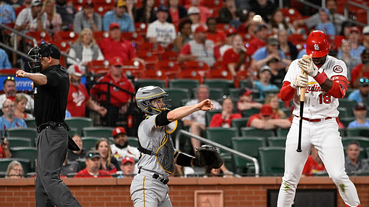 St. Louis Cardinals right fielder Jordan Walker looks on during an News  Photo - Getty Images