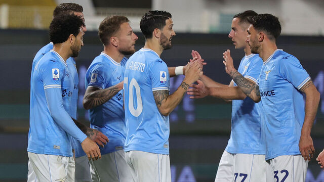 LA SPEZIA, ITALY - APRIL 14: Ciro Immobile of SS Lazio celebrates after scoring a goal during the Serie A match between Spezia Calcio and SS Lazio at Stadio Alberto Picco on April 14, 2023 in La Spezia, Italy.