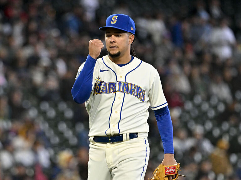 Kolten Wong of the Seattle Mariners looks on during the game against  News Photo - Getty Images