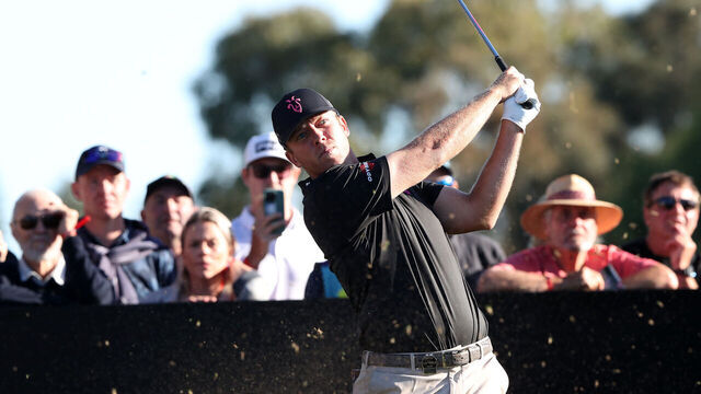 ADELAIDE, AUSTRALIA - APRIL 21: Talor Gooch at the 11th tee. Gooch finished the day -10 during day one of Liv Golf Adelaide at The Grange Golf Course on April 21, 2023 in Adelaide, Australia.