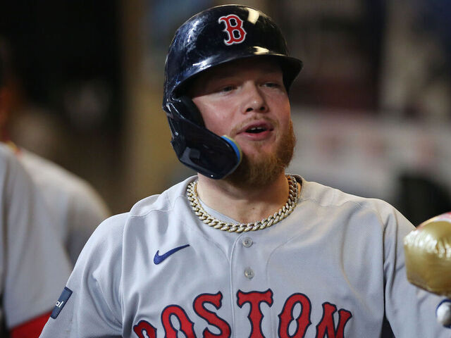 MILWAUKEE, WI - APRIL 21: Boston Red Sox right fielder Alex Verdugo (99)  waits to bat during a game between the Milwaukee Brewers and the Boston Red  Sox on April 21, 2023