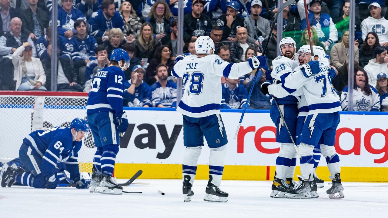 Michael Eyssimont of the Tampa Bay Lightning against the New