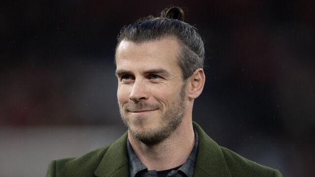 CARDIFF, WALES - MARCH 28: Former Wales player Gareth Bale before the UEFA EURO 2024 qualifying round group D match between Wales and Latvia at Cardiff City Stadium on March 28, 2023 in Cardiff, United Kingdom.