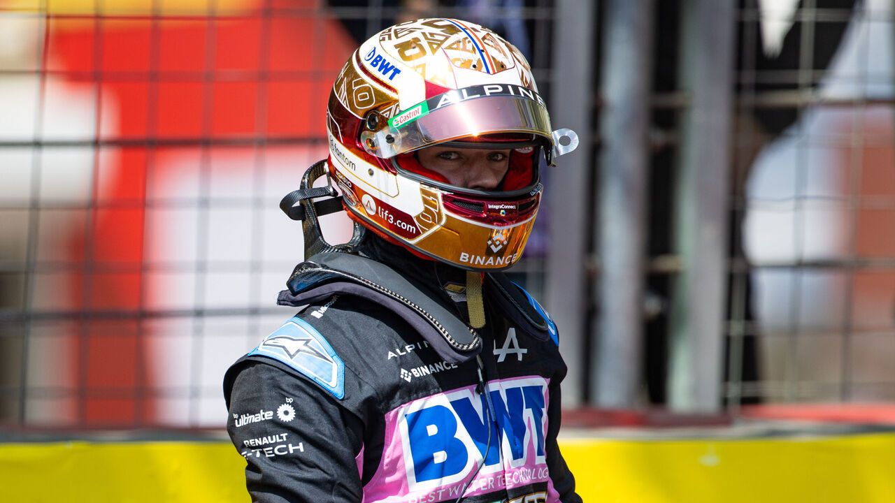 BAKU, AZERBAIJAN - APRIL 28: French driver Pierre Gasly of Alpine F1 team after his Alpine A523 caught fire during practice & qualifying ahead of the F1 Grand Prix of Azerbaijan at Baku City Circuit on April 28, 2023 in Baku, Azerbaijan.