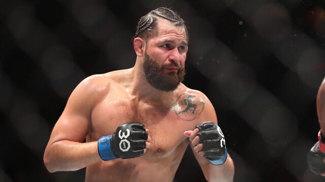 MIAMI, FLORIDA - APRIL 8: Jorge Masvidal in his welterweight fight during the UFC 287 event on April 8, 2023, at the Kaseya Center in Miami, FL.