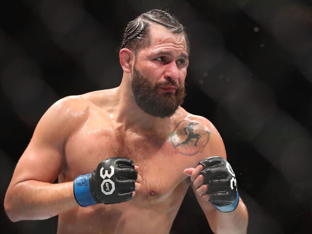 MIAMI, FLORIDA - APRIL 8: Jorge Masvidal in his welterweight fight during the UFC 287 event on April 8, 2023, at the Kaseya Center in Miami, FL.