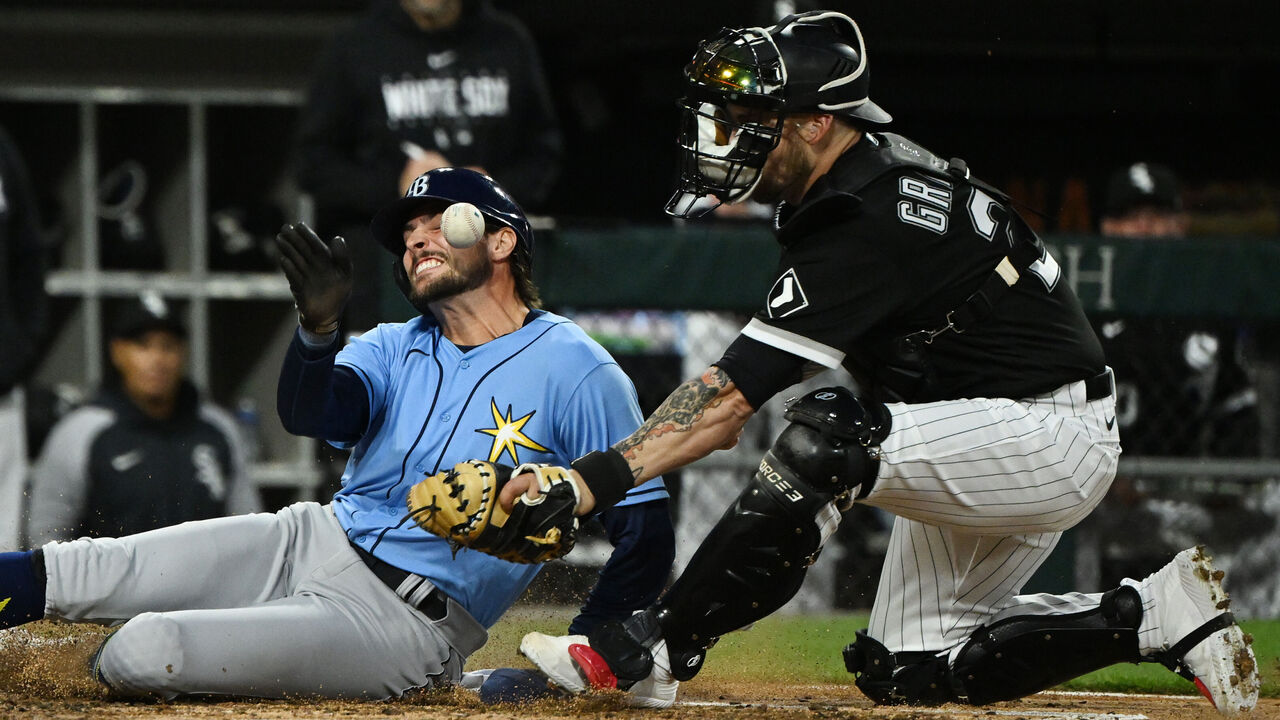 Jose Siri of the Tampa Bay Rays reacts after grounding out during a News  Photo - Getty Images