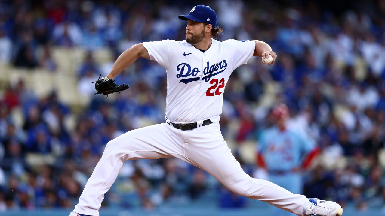 LOS ANGELES, CALIFORNIA - APRIL 29: Clayton Kershaw #22 of the Los Angeles Dodgers throws a pitch during the second inning of the game against the St. Louis Cardinals at Dodger Stadium on April 29, 2023 in Los Angeles, California.