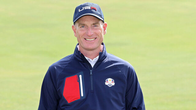 KOHLER, WISCONSIN - SEPTEMBER 22: Vice-captain Jim Furyk of team United States poses for a photo prior to the 43rd Ryder Cup at Whistling Straits on September 22, 2021 in Kohler, Wisconsin.