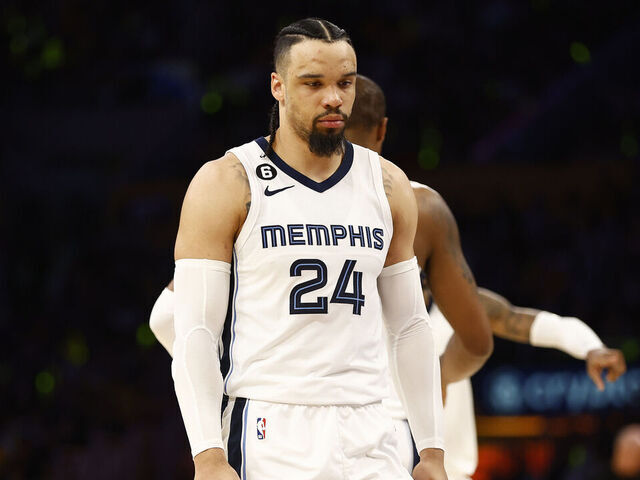 LOS ANGELES, CALIFORNIA - APRIL 28: Dillon Brooks #24 of the Memphis Grizzlies in the second half against the Los Angeles Lakers in Game Six of the Western Conference First Round Playoffs at Crypto.com Arena on April 28, 2023 in Los Angeles, California. NOTE TO USER: User expressly acknowledges and agrees that, by downloading and/or using this photograph, user is consenting to the terms and conditions of the Getty Images License Agreement.