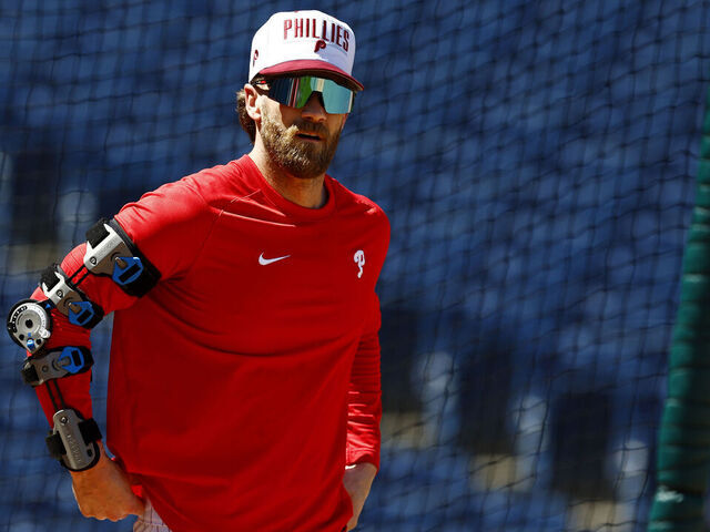 Bryce Harper, after platelet-rich plasma injection in right elbow