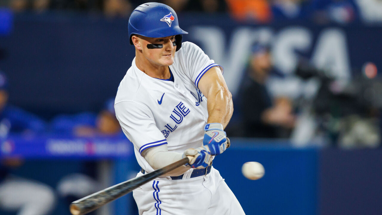 TORONTO, ON - APRIL 24: Matt Chapman #26 of the Toronto Blue Jays at bat during their MLB game against the Chicago White Sox at Rogers Centre on April 24, 2023 in Toronto, Canada.