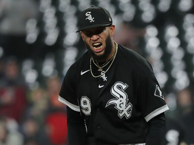 Andrew Benintendi of the Chicago White Sox reacts after his second News  Photo - Getty Images