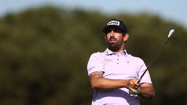ROME, ITALY - MAY 05: Matthieu Pavon of France tees off on the 17th hole during Day Two of the DS Automobiles Italian Open at Marco Simone Golf Club on May 05, 2023 in Italy.