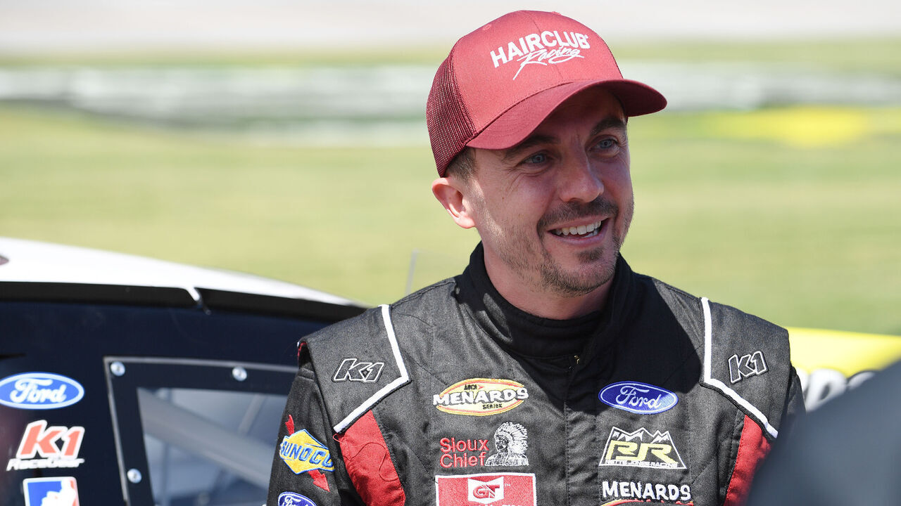 TALLADEGA, AL - APRIL 22: Frankie Muniz (#30 Rett Jones Racing Ford) looks on before the running of the ARCA Menards Series General Tire 200 on April 22, 2023, at Talladega Superspeedway in Talladega, AL.
