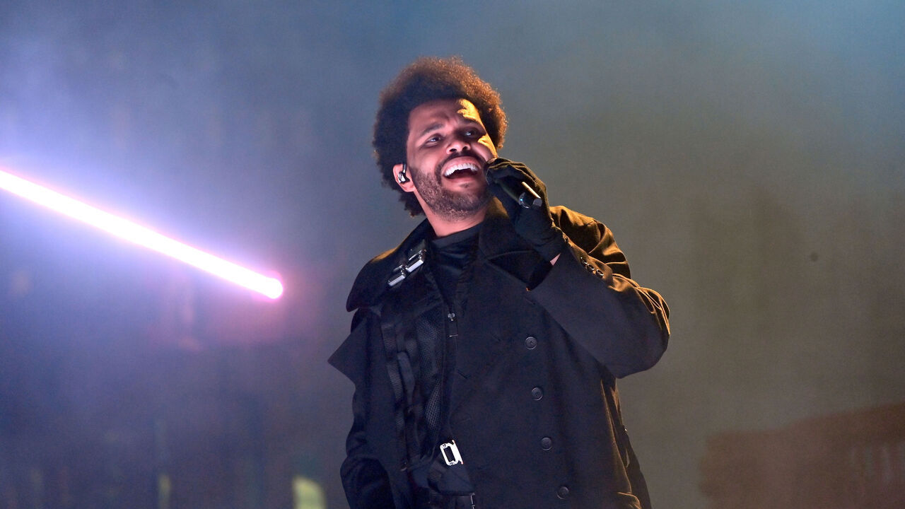 ATLANTA, GEORGIA - AUGUST 11: The Weeknd performs onstage during his "After Hours Til Dawn" tour at Mercedes-Benz Stadium on August 11, 2022 in Atlanta, Georgia.