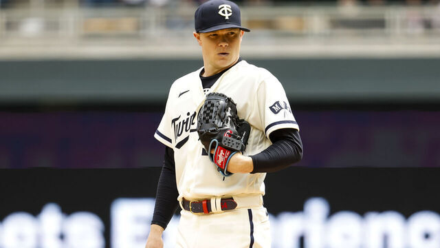 MINNEAPOLIS, MN - APRIL 30: Sonny Gray #54 of the Minnesota Twins prepares to pitch against the Kansas City Royals in the first inning at Target Field on April 30, 2023 in Minneapolis, Minnesota. The Twins defeated the Royals 8-4.