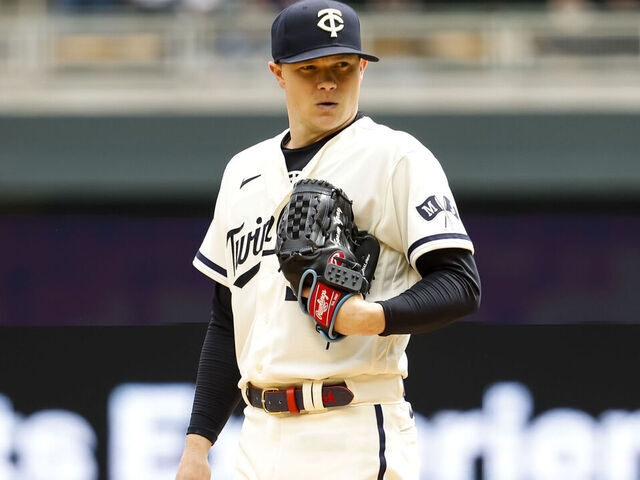 MINNEAPOLIS, MN - APRIL 30: Sonny Gray #54 of the Minnesota Twins prepares to pitch against the Kansas City Royals in the first inning at Target Field on April 30, 2023 in Minneapolis, Minnesota. The Twins defeated the Royals 8-4.