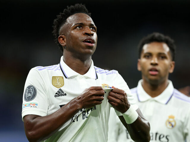 Vinicius Junior of Real Madrid celebrates after scoring a goal during  News Photo - Getty Images