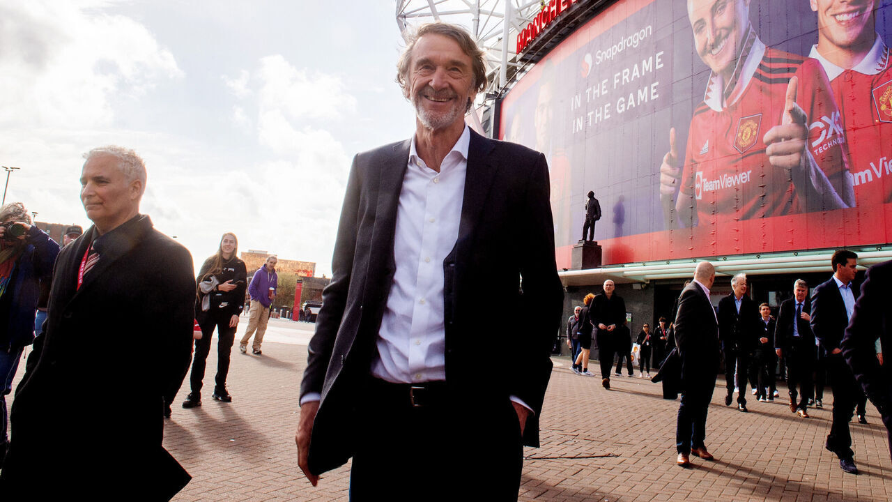 Sir Jim Ratcliffe at Old Trafford, home of Manchester United. Manchester United owners, the Glazer family, announced last November they were conducting a strategic review, with the sale of United one option being considered. Qatari banker Sheikh Jassim Bin Hamad Al Thani and INEOS founder Sir Jim Ratcliffe have bid to buy United, with both parties visiting the club this week. Picture date: Friday March 17, 2023.