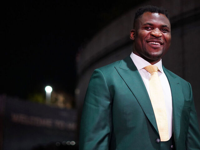 ANAHEIM, CALIFORNIA - JANUARY 22: Francis Ngannou of Cameroon arrives prior to his fight during the UFC 270 event at Honda Center on January 22, 2022 in Anaheim, California.