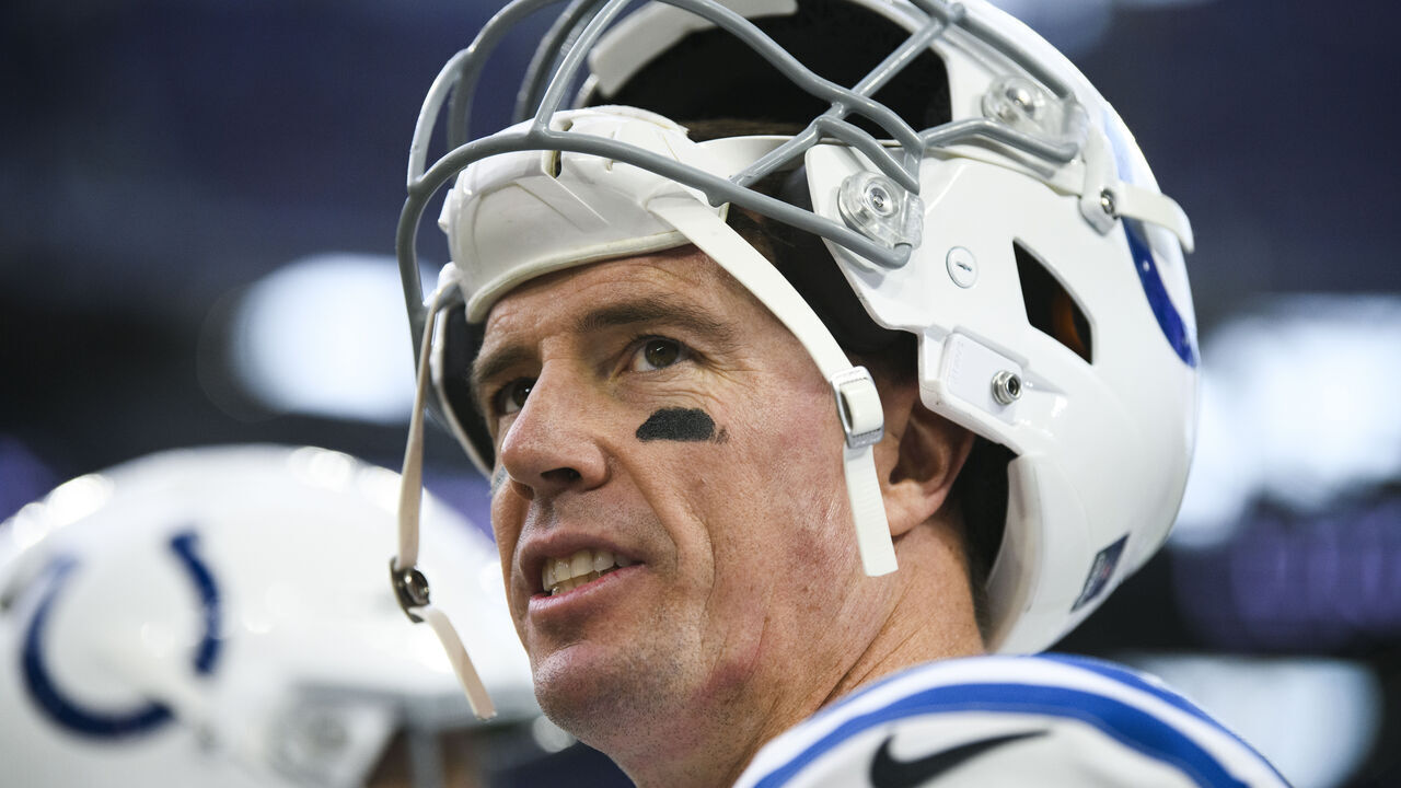MINNEAPOLIS, MN - DECEMBER 17: Matt Ryan #2 of the Indianapolis Colts warms up before the game against the Minnesota Vikings at U.S. Bank Stadium on December 17, 2022 in Minneapolis, Minnesota.