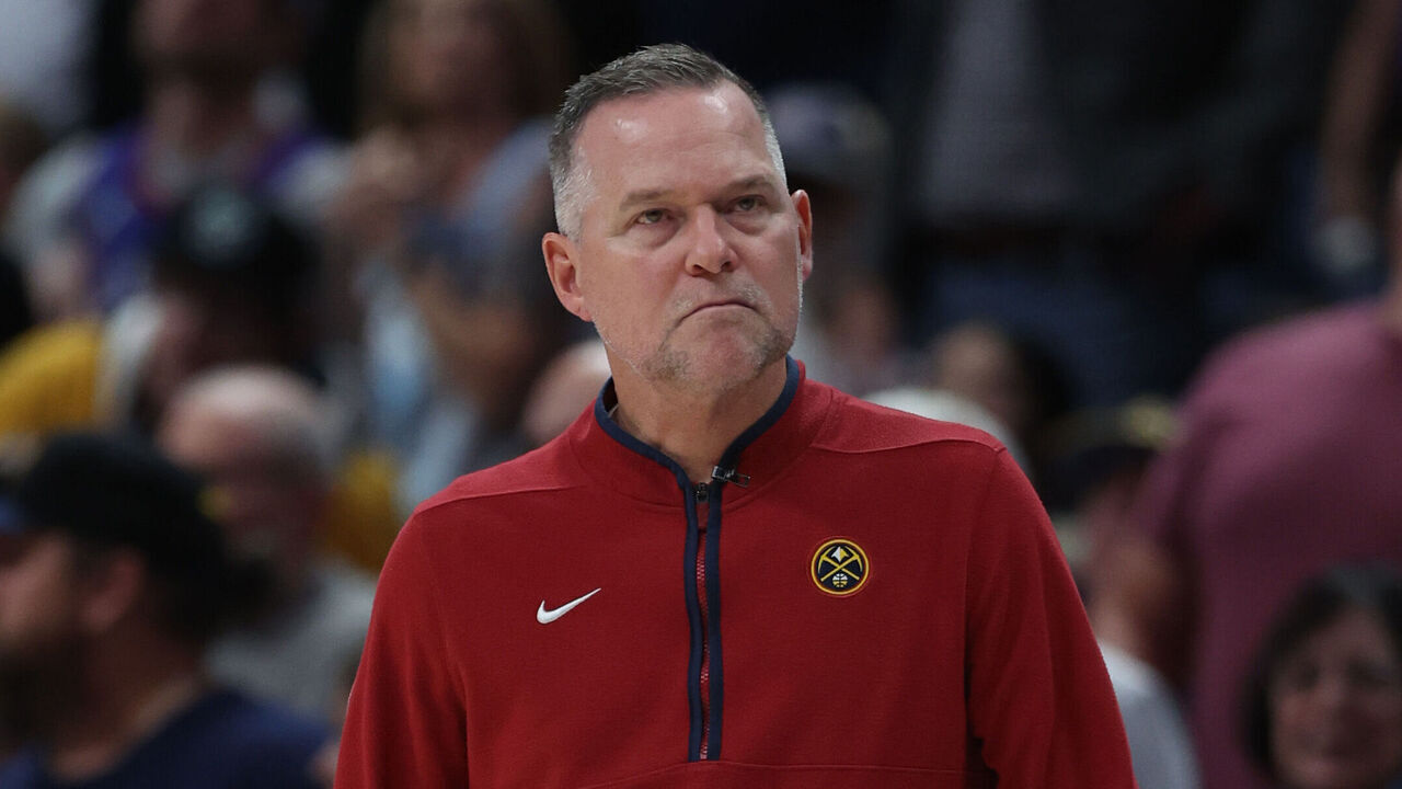 DENVER, COLORADO - MAY 18: Head coach Michael Malone of the Denver Nuggets is seen during the first quarter against the Los Angeles Lakers in game two of the Western Conference Finals at Ball Arena on May 18, 2023 in Denver, Colorado.