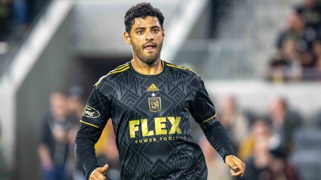 LOS ANGELES, CA - MAY 17: Carlos Vela #10 of Los Angeles FC during the match against Sporting KC at BMO Stadium on May 17, 2023 in Los Angeles, California. The match ended in a 1-1 draw.