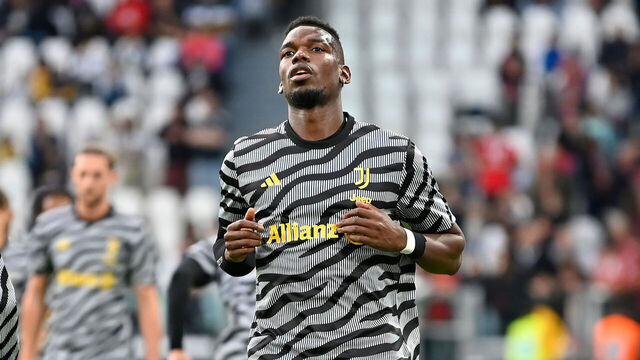 TURIN, ITALY - MAY 14: Paul Pogba players of Juventus FC warms up before the Serie A match between Juventus and US Cremonese at Allianz Stadium on May 14, 2023 in Turin, Italy.