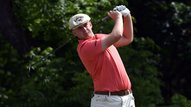 FORT WORTH, TEXAS - MAY 25: Harry Hall of England hits his first shot on the 6th hole during the first round of the Charles Schwab Challenge at Colonial Country Club on May 25, 2023 in Fort Worth, Texas.