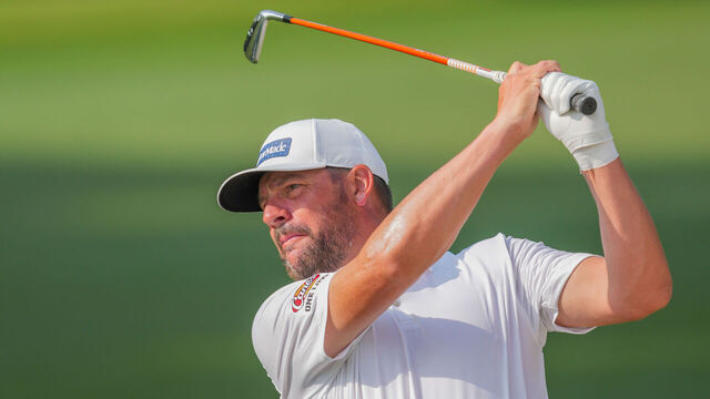 FT. WORTH, TX - MAY 26: Michael Block of the United States hits his second shot on hole #11 during Round Two of the Charles Schwab Challenge at Colonial Country Club on May 26, 2023 in Ft. Worth, Texas. .