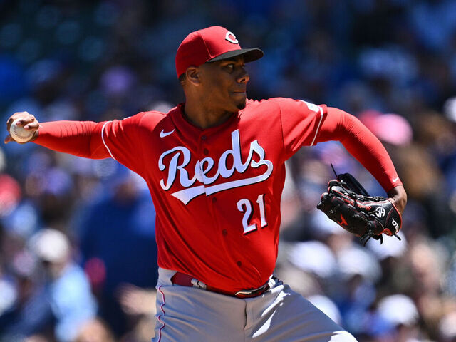 Hunter Greene of the Cincinnati Reds throws a pitch against the Blue  News Photo - Getty Images