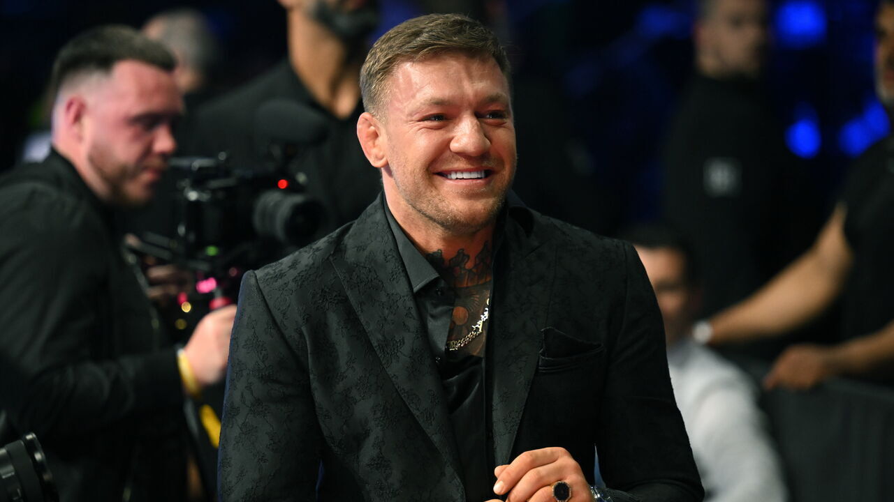 Dublin , Ireland - 20 May 2023; UFC fighter Conor McGregor in attendance at the undisputed super lightweight championship fight between Katie Taylor and Chantelle Cameron at the 3Arena in Dublin.