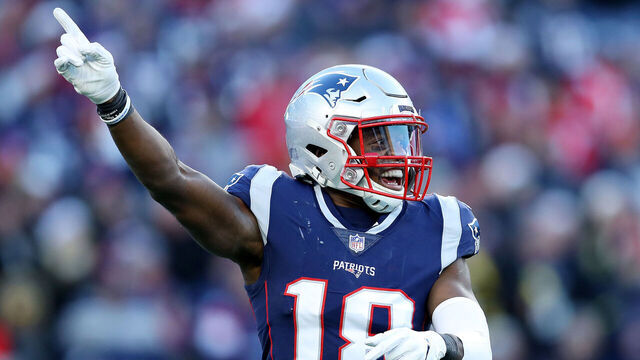 FOXBOROUGH, MASSACHUSETTS - DECEMBER 23: Matthew Slater #18 of the New England Patriots celebrates during the game against the Buffalo Bills at Gillette Stadium on December 23, 2018 in Foxborough, Massachusetts.