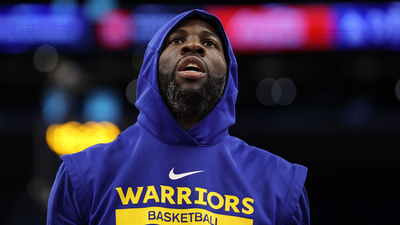 LOS ANGELES, CALIFORNIA - MAY 08: Draymond Green #23 of the Golden State Warriors looks on prior to game four of the Western Conference Semifinal Playoffs at Crypto.com Arena on May 08, 2023 in Los Angeles, California.