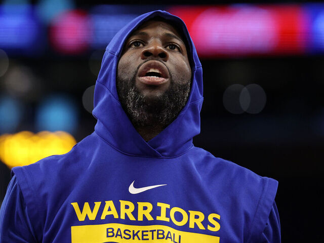 LOS ANGELES, CALIFORNIA - MAY 08: Draymond Green #23 of the Golden State Warriors looks on prior to game four of the Western Conference Semifinal Playoffs at Crypto.com Arena on May 08, 2023 in Los Angeles, California.
