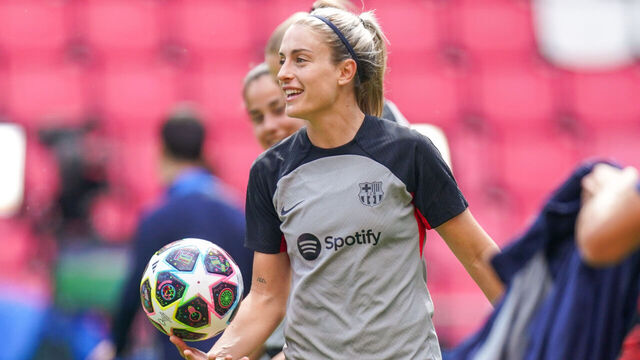 EINDHOVEN, NETHERLANDS - JUNE 2: Alexia Putellas of FC Barcelona during a Training Session of FC Barcelona prior to the UEFA Women's Champions League final match between FC Barcelona and VfL Wolfsburg at the PSV Stadion on June 2, 2023 in Eindhoven, Netherlands