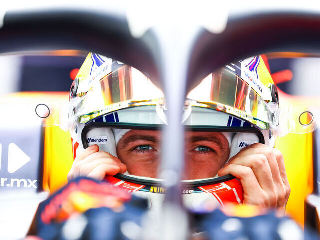 BARCELONA, SPAIN - JUNE 03: Max Verstappen of the Netherlands and Oracle Red Bull Racing prepares to drive in the garage during qualifying ahead of the F1 Grand Prix of Spain at Circuit de Barcelona-Catalunya on June 03, 2023 in Barcelona, Spain.