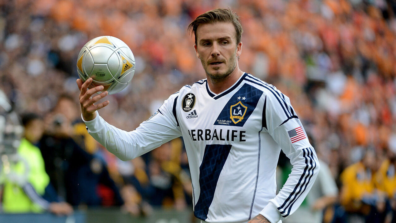 CARSON, CA - DECEMBER 01: David Beckham #23 of Los Angeles Galaxy looks on while taking on the Houston Dynamo in the 2012 MLS Cup at The Home Depot Center on December 1, 2012 in Carson, California.