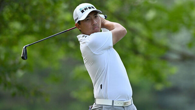 TORONTO, ONTARIO - JUNE 10: C.T. Pan of Chinese Taipei hits his first shot on the 16th hole during the third round of the RBC Canadian Open at Oakdale Golf & Country Club on June 10, 2023 in Toronto, Ontario.