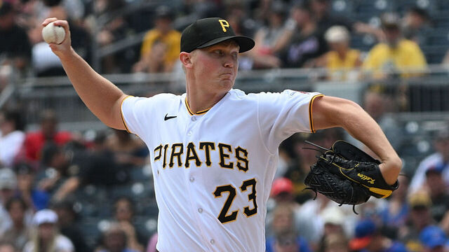 PITTSBURGH, PENNSYLVANIA - JUNE 11: Mitch Keller #23 of the Pittsburgh Pirates delivers a pitch in the first inning during the game against the New York Mets at PNC Park on June 11, 2023 in Pittsburgh, Pennsylvania.