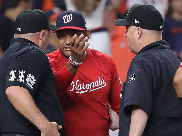 Washington Nationals' skipper Davey Martinez didn't see one of the