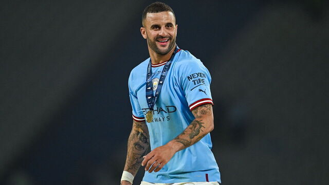 ISTANBUL, TURKEY - JUNE 10: Kyle Walker of Manchester City after the UEFA Champions League 2022/23 final match between Manchester City FC and FC Internazionale Milano at the Ataturk Olympic Stadium on June 10, 2023 in Istanbul, Turkey.