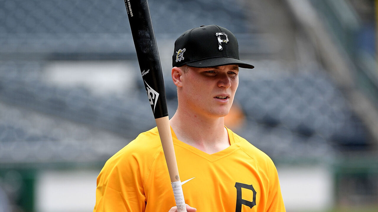 Pittsburgh Pirates catcher Endy Rodriguez looks on before the MLB News  Photo - Getty Images